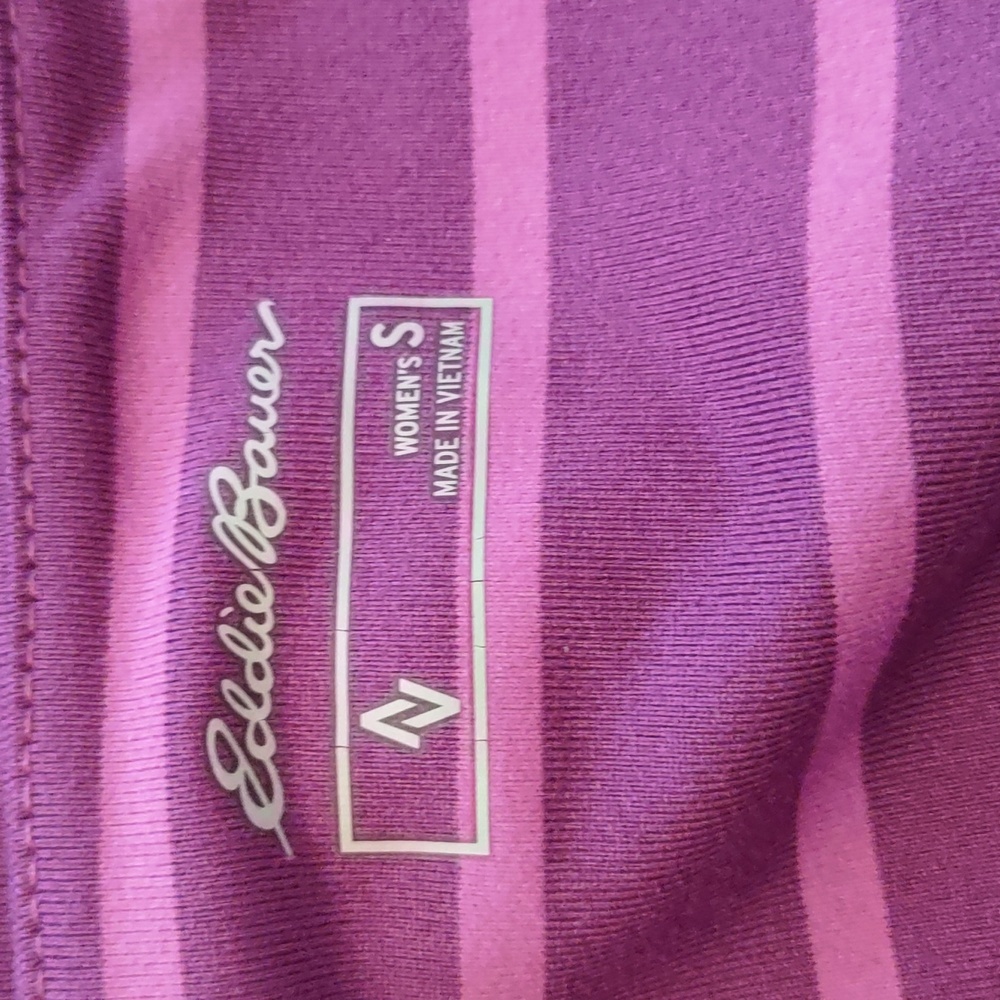 Eddie Bauer Purple Stripped  Sleeveless Dress Size S - Picture 4 of 5